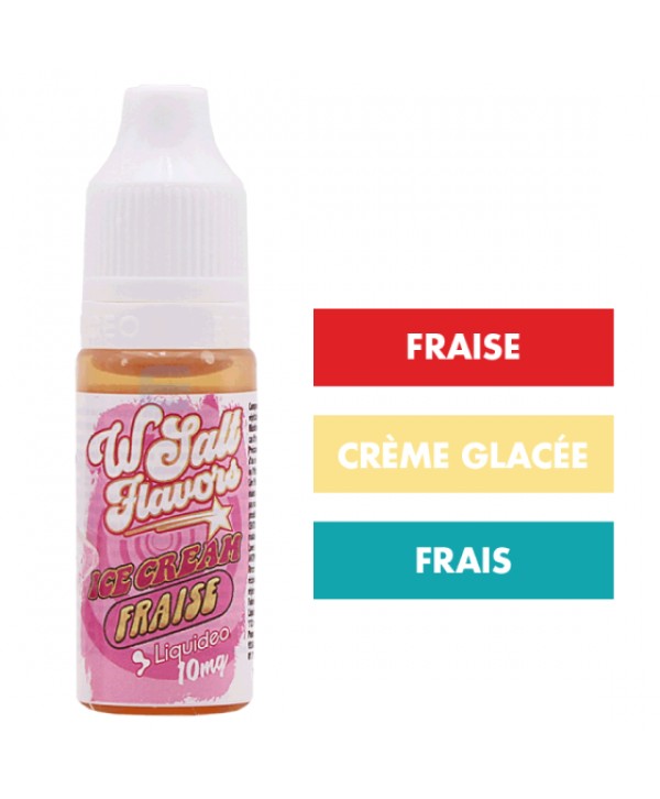 E-liquide Ice Cream Fraise 10 mL - Wsalt (Liquideo)