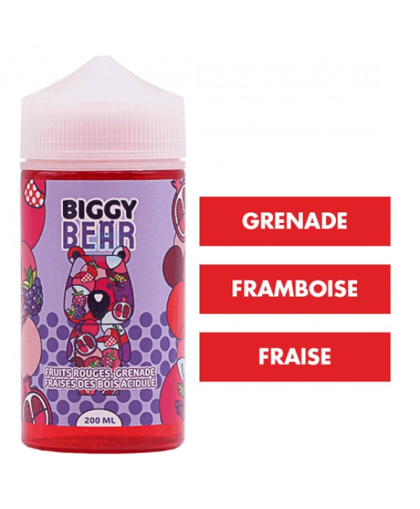 E-liquide Fruits Rouges Grenade Fraises des Bois Acidulées 200 mL - Biggy Bear