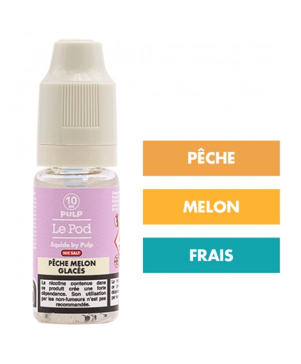 E-liquide Pêche Melon Glacés 10 mL - Pulp Le Pod