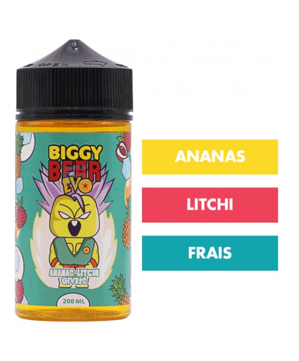 E-liquide Ananas Litchi Givrés 200 mL - Biggy Bear Evo