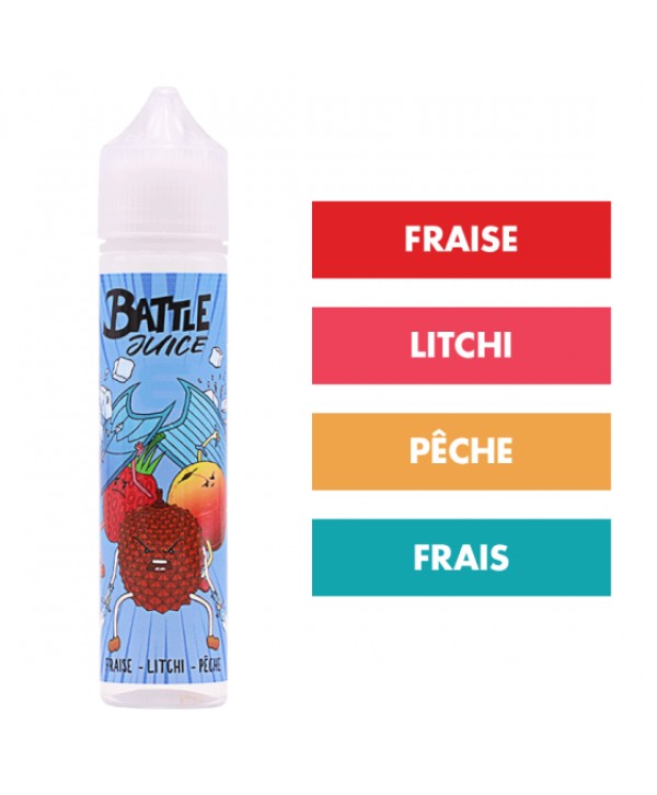 E-liquide Fraise Litchi Pêche 50 mL - Battle Juice