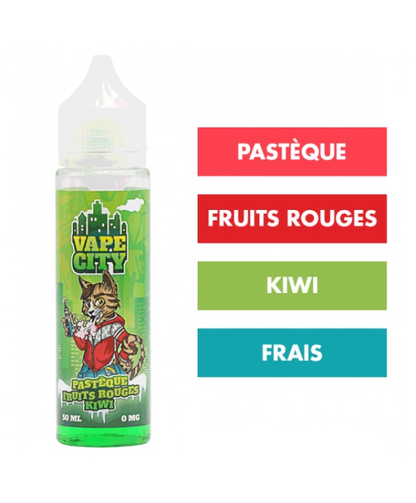 E-liquide Pastèque Fruits Rouges Kiwi 50 mL - Vape City