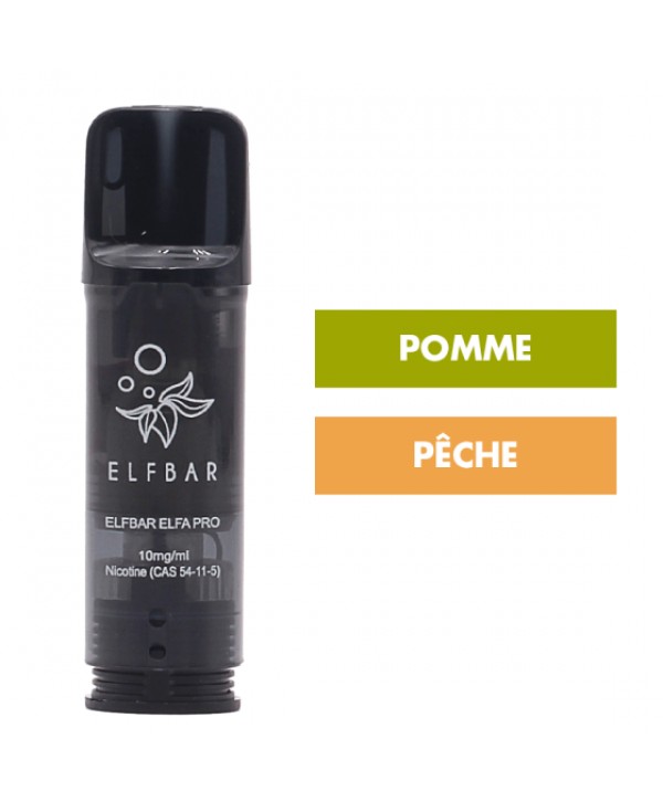 Cartouche Elfa Pro Pomme Pêche (x2) - Elfbar