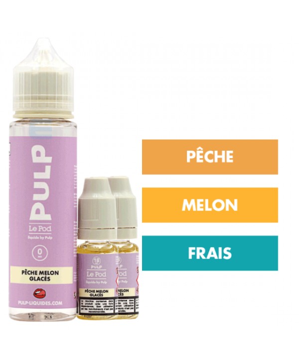 E-liquide Pêche Melon Glacés 60 mL - Pulp Le Pod